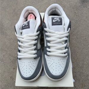 Authentic Nike SB Dunk Low Yuto Horigome White and Gray Sneakers